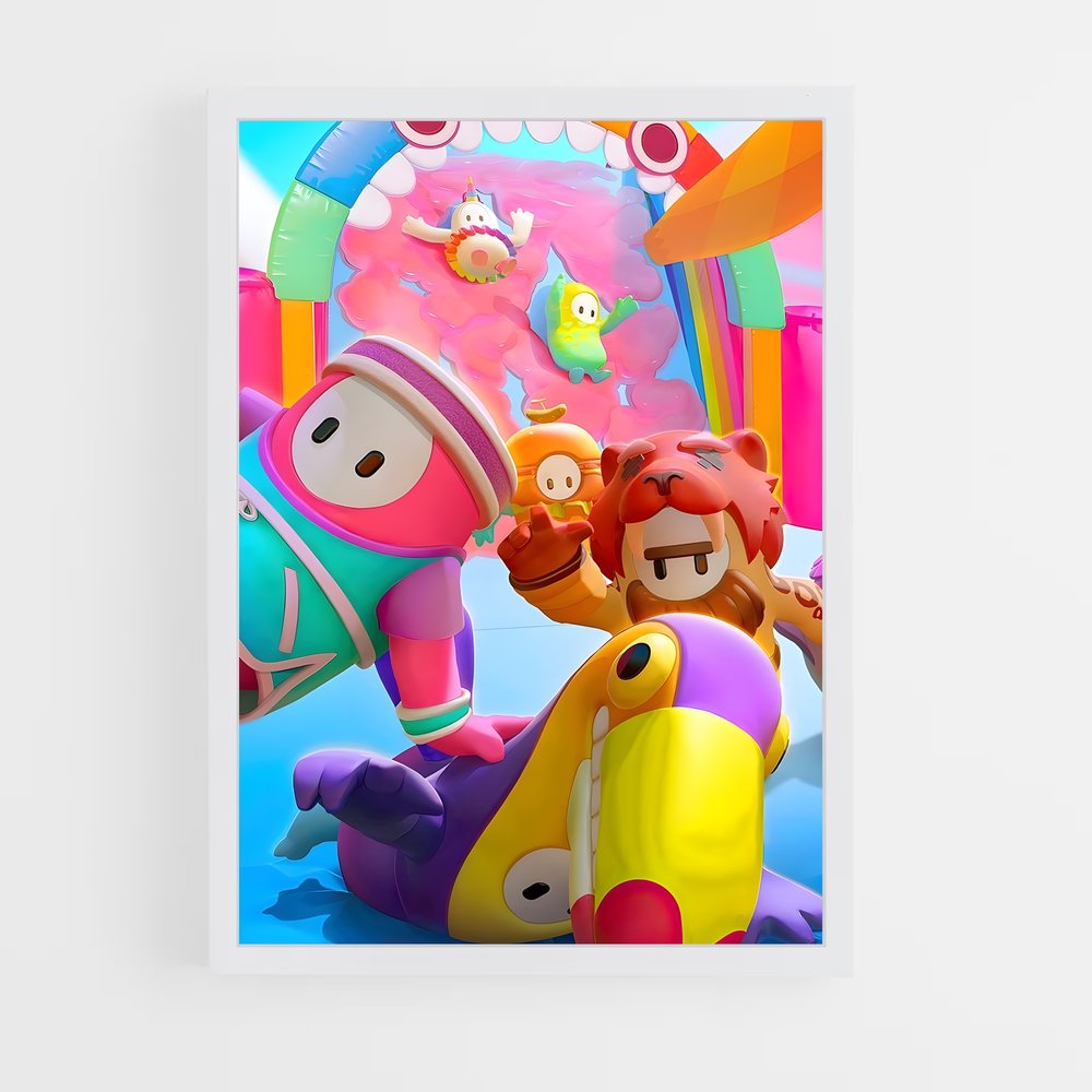 Poster Balloons Party – affiche Fall guys (vue 3)
